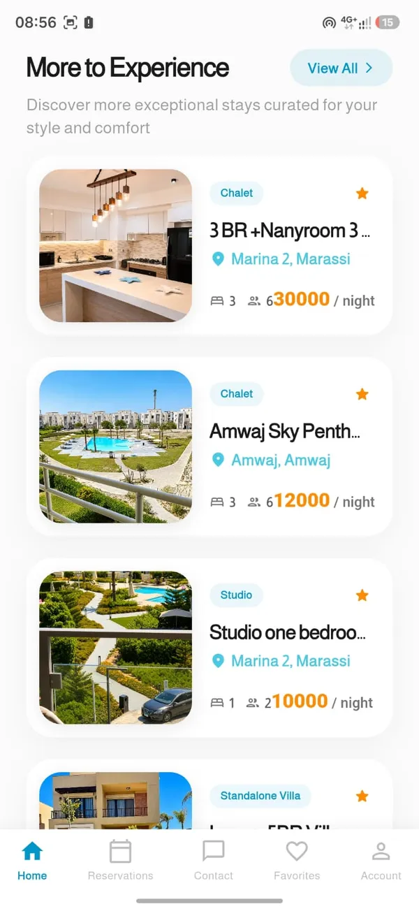 Browse results for chalets with photos and nightly rates